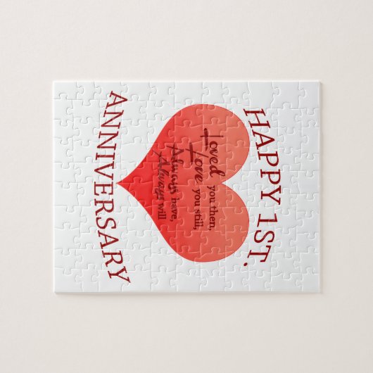 Vrolijk 1. Verjaardag Legpuzzel (Horizontaal)