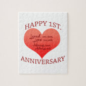 Vrolijk 1. Verjaardag Legpuzzel (Verticaal)