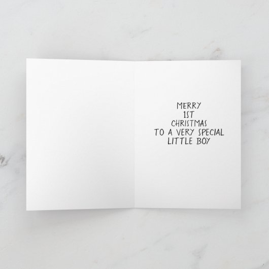 *VROLIJK 1e KERST* VOOR EEN SPECIALE KLEINE JONGEN Feestdagen Kaart (Binnen)