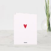 Vrolijk 1ste Moederdag! - Cute Red Heart Kaart (Achterkant)