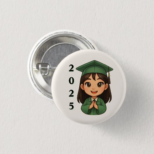 Vrolijk 2025 Afstuderen Ronde Button 3,2 Cm (Voorkant /achterkant)