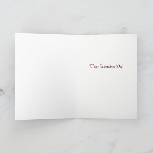 Vrolijk 4 juli Bald Eagle en vlag verhit Kaart (Binnen)