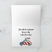 Vrolijk 4 juli Fiat 500 Kaart (Binnen)