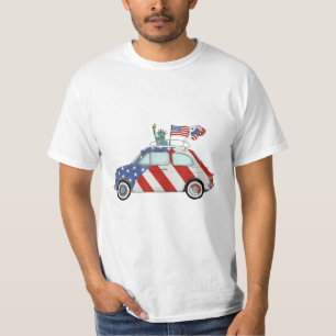 Vrolijk 4 juli Fiat 500 T-shirt