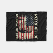 Vrolijk 4 juli, je weet het ding Anti Biden Fleece Deken (Voorkant (Horizontaal))