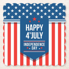 Vrolijk 4 juli sterren en Stripes Kartonnen Onderzetters
