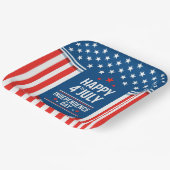 Vrolijk 4 juli sterren en Stripes Papieren Bordje (Gebogen)