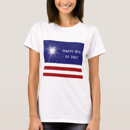 Vrolijk 4 juli T-shirt met Sparkler