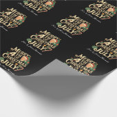 Vrolijk 4e kerstfeest in juli Funny Biden Memes Cadeaupapier (Hoek)