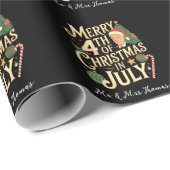 Vrolijk 4e kerstfeest in juli Funny Biden Memes Cadeaupapier (Rol Hoek)