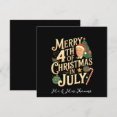 Vrolijk 4e kerstfeest in juli Funny Biden Memes Kaart (Voorkant / Achterkant)