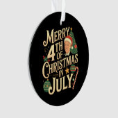 Vrolijk 4e kerstfeest in juli Funny Biden Memes Ornament (voorkant)