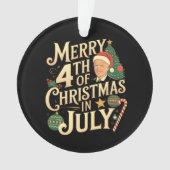 Vrolijk 4e kerstfeest in juli Funny Biden Memes Ornament (voorkant)