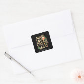 Vrolijk 4e kerstfeest in juli Funny Biden Memes Vierkante Sticker (Envelop)