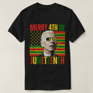 Vrolijk 4e van Juneteenth Confused Biden T-shirt