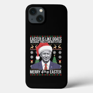 Vrolijk 4e van Pasen Grappig Biden Lelijke Kerstmi Case-Mate iPhone Case