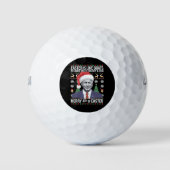 Vrolijk 4e van Pasen Grappig Biden Lelijke Kerstmi Golfballen (Voorkant)