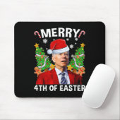Vrolijk 4e van Pasen Grappig Biden Lelijke Kerstmi Muismat (Met muis)