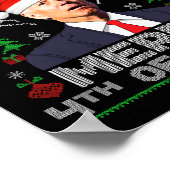 Vrolijk 4e van Pasen Grappig Biden Lelijke Kerstmi Poster (Hoek)