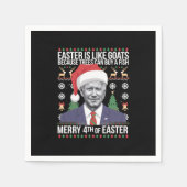Vrolijk 4e van Pasen Grappig Biden Lelijke Kerstmi Servet (Voorkant)