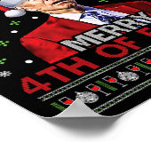 Vrolijk 4e van Pasen Grappig Joe Biden Lelijk Xmas Poster (Hoek)