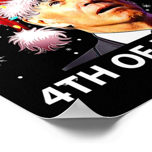 Vrolijk 4e van Pasen plezier Joe Biden Kerst Lelij Poster (Hoek)