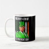 Vrolijk 4e van St Patricks Day Trump Leprechaun Pe Koffiemok (Links)
