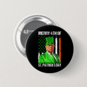 Vrolijk 4e van St Patricks Day Trump Leprechaun Pe Ronde Button 5,7 Cm (Voorkant /achterkant)