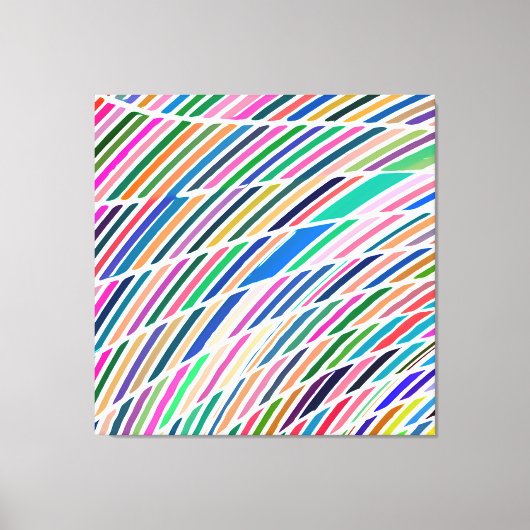 vrolijk abstract kleurenpatroon canvas afdruk (Voorkant)