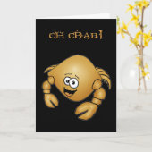 Vrolijk achtergelaten verjaardagsckrab kaart (Gele Bloem)