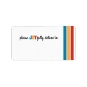 Vrolijk adreslabel etiket (Voorkant)