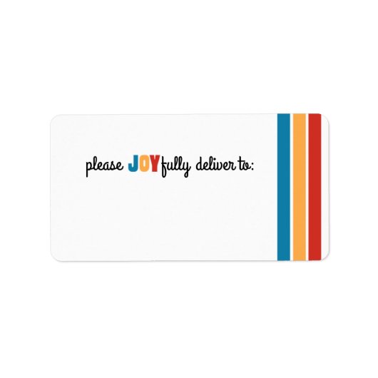 Vrolijk adreslabel etiket (Voorkant)