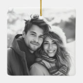 Vrolijk AF cool Santa in zonnebril retro sterren Keramisch Ornament (Achterkant)