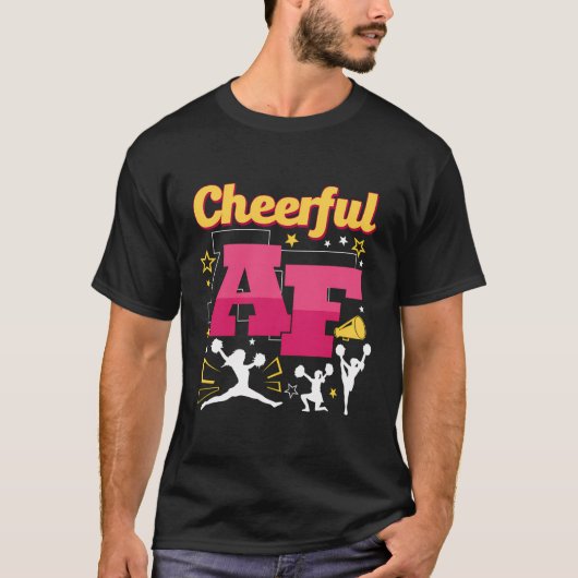 Vrolijk AF juichend prestatieteam Cheerleader T-shirt (Voorkant)