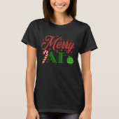 Vrolijk AF Vrolijk Kerstfeest Santa Elfs T-shirt (Voorkant)