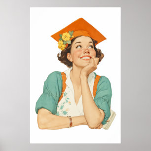 Vrolijk Afstuderen Day Portrait Poster