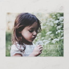 Vrolijk alles Art deco script vakantie foto Briefkaart