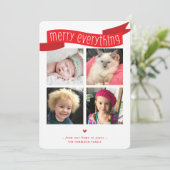 VROLIJK ALLES BANNER 4 foto instagram vierkanten Feestdagenkaart (Staand voorkant)