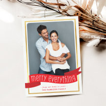 VROLIJK ALLES BANNER foto modern goud rood