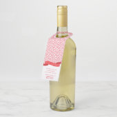 VROLIJK ALLES BANNER modern gebladerte patroon roo Flessenhanger (Schuin)