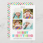 Vrolijk alles de Kaart van het Vakantie van de (Voorkant / Achterkant)