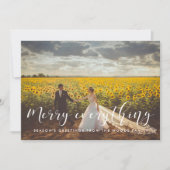 Vrolijk alles Elegante Kerstfoto Feestdagenkaart (Voorkant)