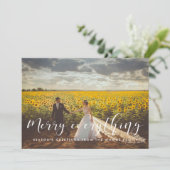 Vrolijk alles Elegante Kerstfoto Feestdagenkaart (Staand voorkant)