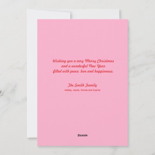 Vrolijk alles en vrolijk altijd Schattige kerstfee Feestdagenkaart (Achterkant)