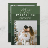 Vrolijk alles feestelijk kerstscript feestdagenkaart (Voorkant / Achterkant)