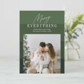 Vrolijk alles feestelijk kerstscript feestdagenkaart (Staand voorkant)