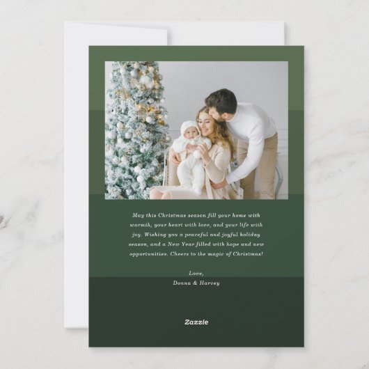 Vrolijk alles feestelijk kerstscript feestdagenkaart (Achterkant)