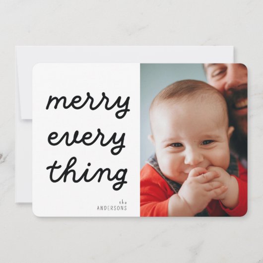 Vrolijk alles foto feestdagenkaart (Voorkant)
