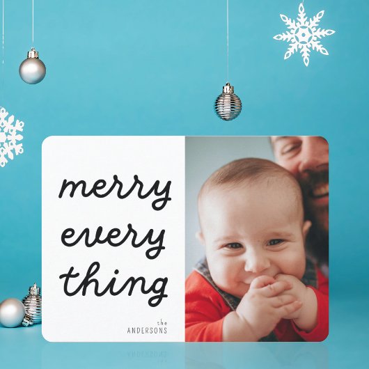 Vrolijk alles foto feestdagenkaart