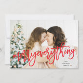 Vrolijk alles Foto rode tekst Feestdagenkaart (Voorkant)